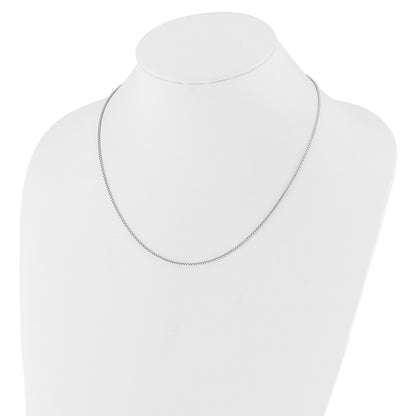 22 Inch Sterling Silver Adjustable 1.25mm Round Box Chain Necklace