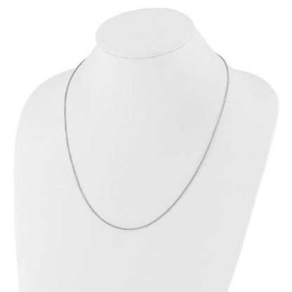 22 Inch Sterling Silver Adjustable 1.25mm Round Box Chain Necklace