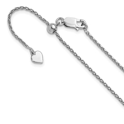 30 Inch Sterling Silver Adjustable 1.5mm D/C Spiga Chain Necklace