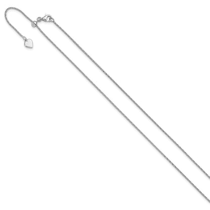 22 Inch Sterling Silver Adjustable 1.2mm Popcorn Chain Necklace