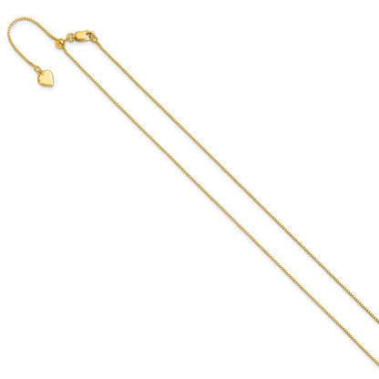 30 Inch Sterling Silver Gold-Plated Adjustable .85mm Box Chain Necklace