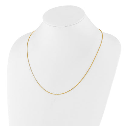 30 Inch Sterling Silver Gold-Plated Adjustable 1.1mm Box Chain Necklace