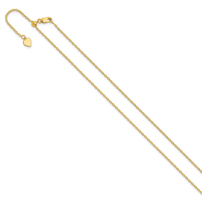 30 Inch Sterling Silver Gold-Plated Adjustable 1.4mm Cable Chain Necklace
