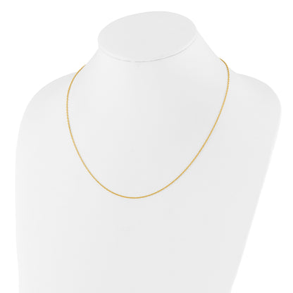 30 Inch Sterling Silver Gold-Plated Adjustable 1.4mm Cable Chain Necklace