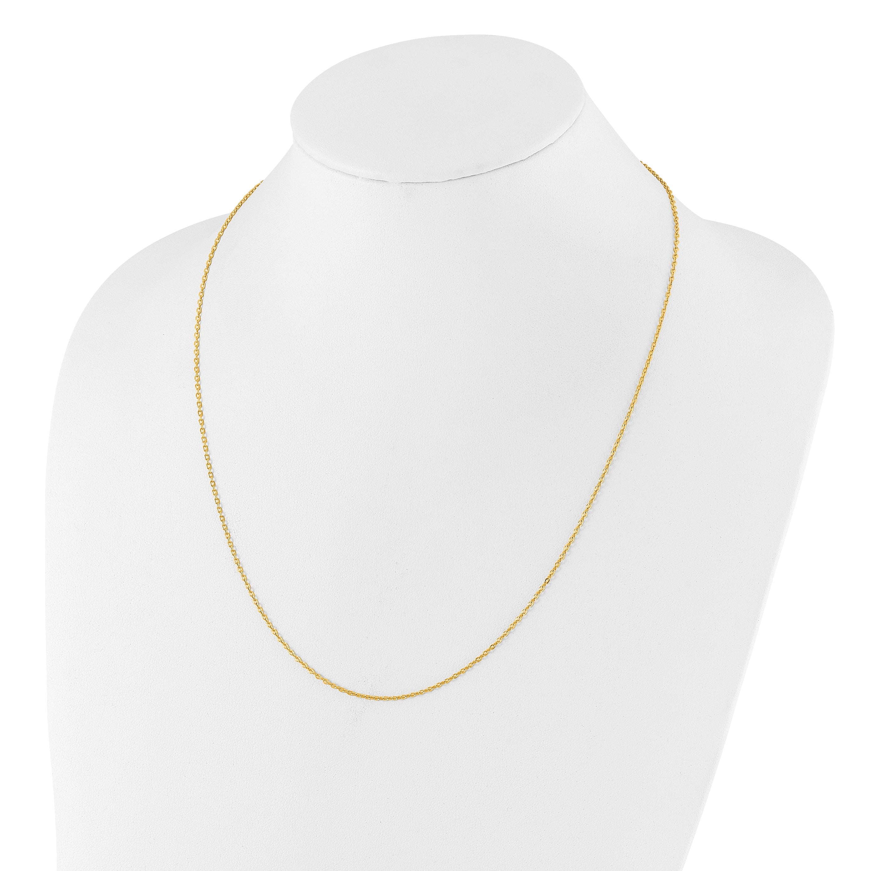30 Inch Sterling Silver Gold-Plated Adjustable 1.4mm Cable Chain Necklace