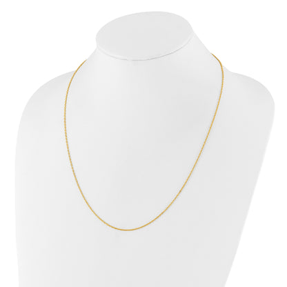 30 Inch Sterling Silver Gold-Plated Adjustable 1.4mm Cable Chain Necklace