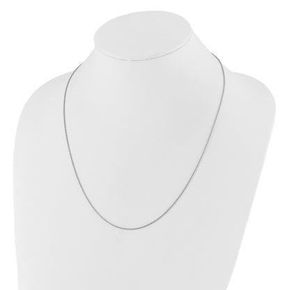 3 Inch Sterling Silver Rh Plated Adjustable 1.1mm D/C Spiga Chain Necklace