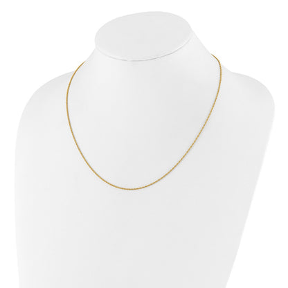 22 Inch Gold Plated Sterling Silver Adjustable 1.35mm Loose Rope Chain Necklace