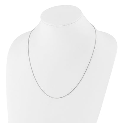 3 Inch Sterling Silver Rh Plt Adjustable 1.2mm D/C Square Snake Chain Necklace
