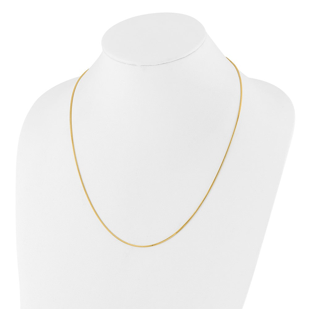 Gold Plated Sterling Silver Adjustable 1.2mm D/C Square Snake Chai