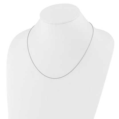 22 Inch Sterling Silver Rh Plated Adjustable 1.3mm Rolo Chain Necklace