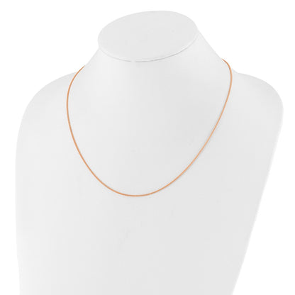 30 Inch Sterling Silver Adjustable Rose Gold-Plated 1.3mm Spiga Chain Necklace