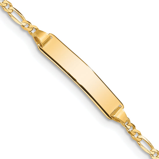5.5 Inch 14K Baby Figaro Id Bracelet