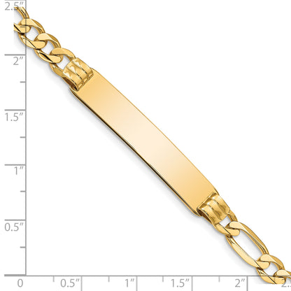 8 Inch 14K Figaro Id Bracelet