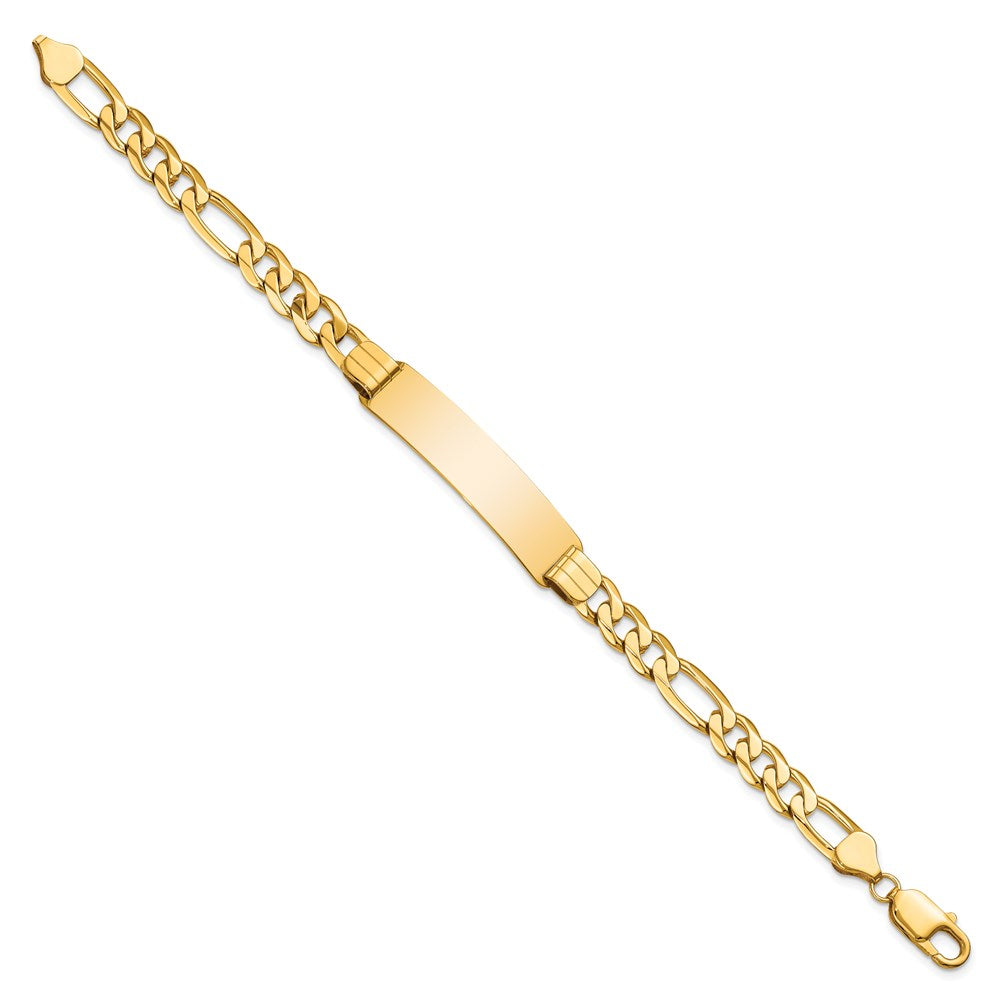 8 Inch 14K Figaro Id Bracelet