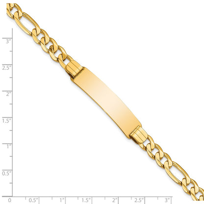8 Inch 14K Figaro Id Bracelet