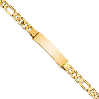 8 Inch 14K Figaro Id Bracelet