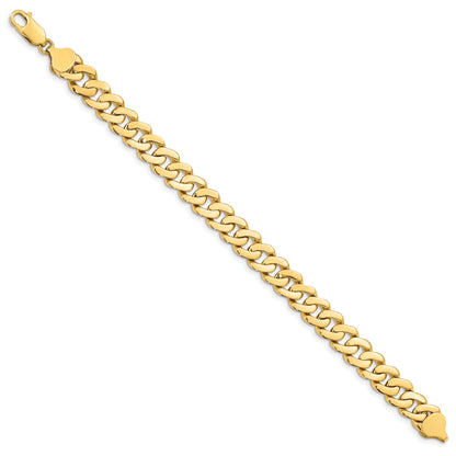 7 Inch 14K 8.5mm Solid Hand-Polished Fancy Link Bracelet