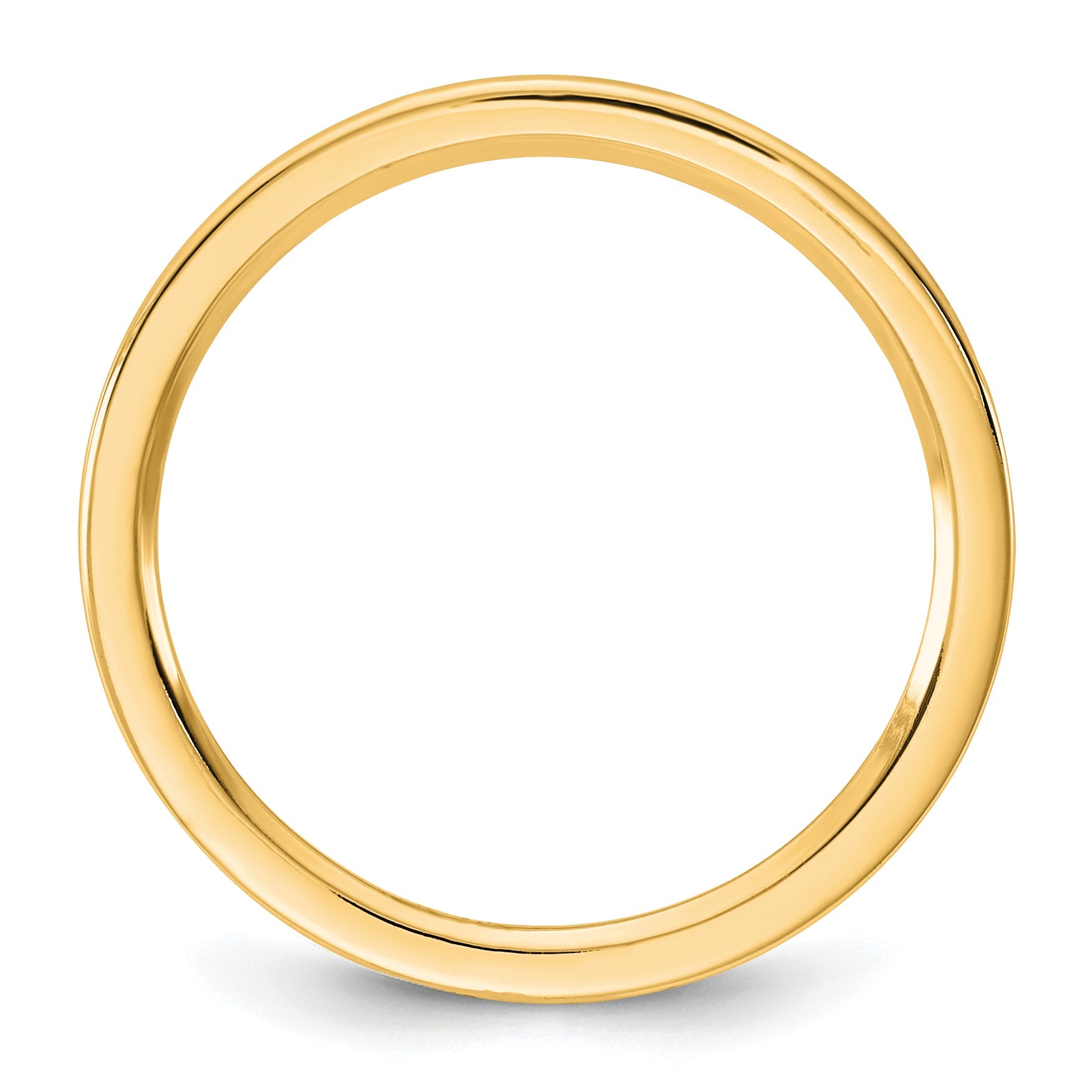 10K Yellow Gold 10Ky 1mm Standard Flat Comfort Fit Band Size 8