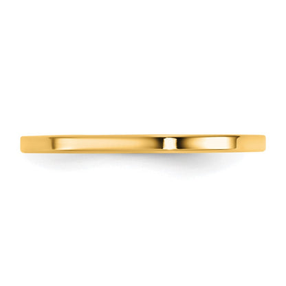14K Yellow Gold 1.5mm Standard Flat Comfort Fit Band