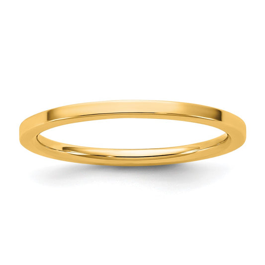 10K Yellow Gold 10Ky 1.5mm Standard Flat Comfort Fit Band Size 14