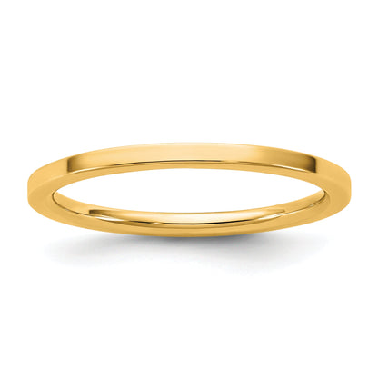 10K Yellow Gold 10Ky 1.5mm Standard Flat Comfort Fit Band Size 12.5