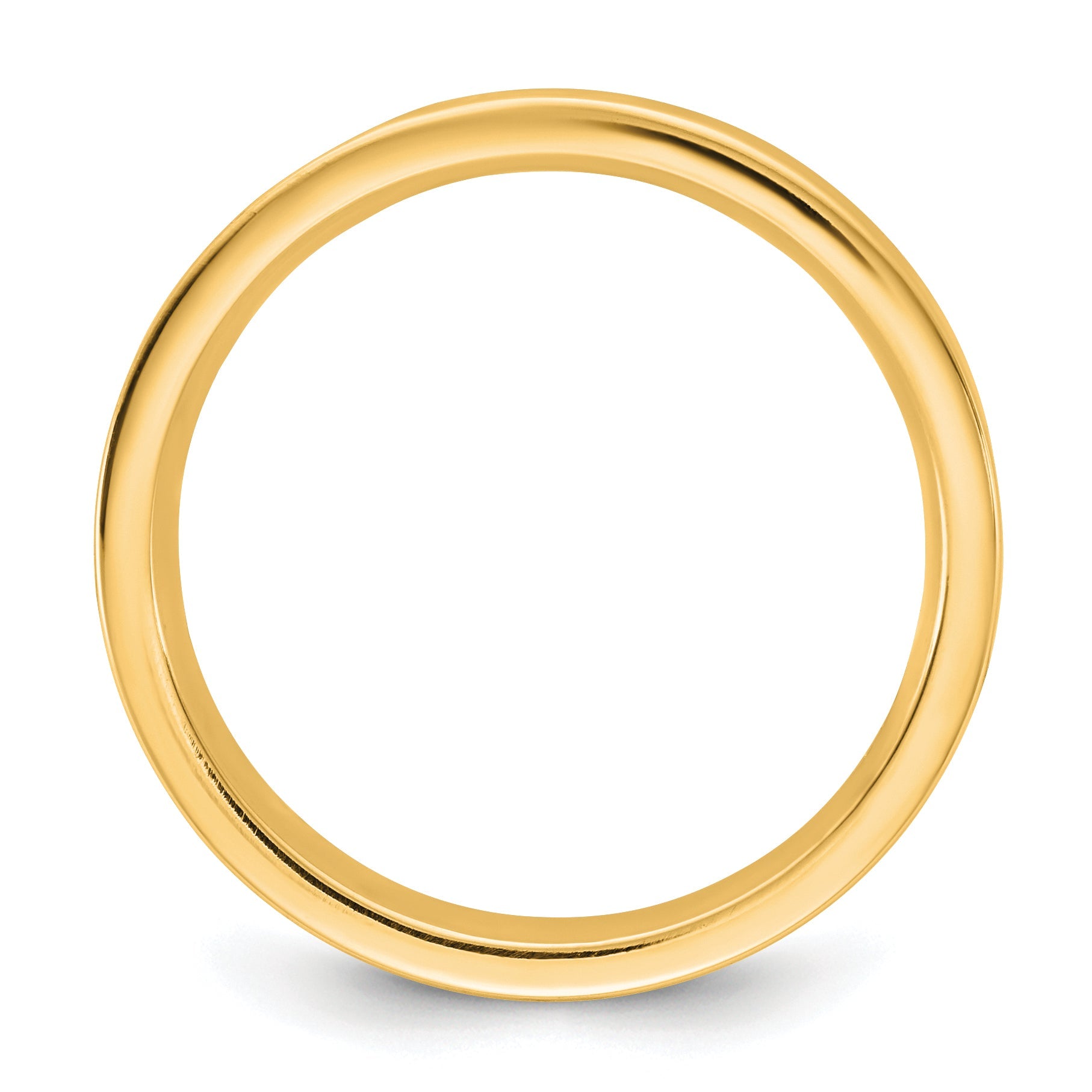 10K Yellow Gold 10Ky 3.5mm Standard Flat Comfort Fit Band Size 9.5