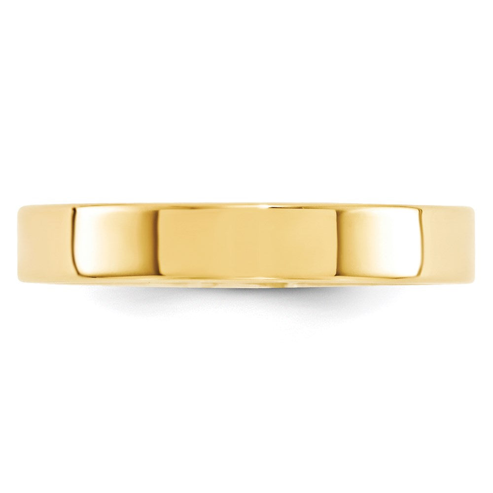 Solid 18K Yellow Gold 4mm Standard Flat Comfort Fit Men's/Women's Wedding Band Ring Size 6.5