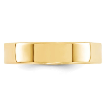 Solid 18K Yellow Gold 5mm Standard Flat Comfort Fit Men's/Women's Wedding Band Ring Size 13