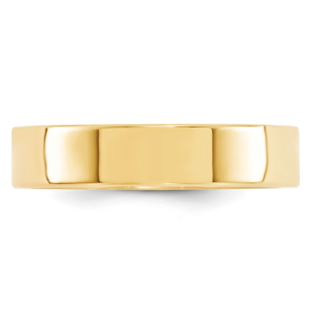 Solid 18K Yellow Gold 5mm Standard Flat Comfort Fit Men's/Women's Wedding Band Ring Size 14