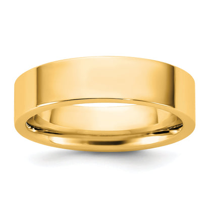 10K Yellow Gold 10Ky 5.5mm Standard Flat Comfort Fit Band Size 5.5