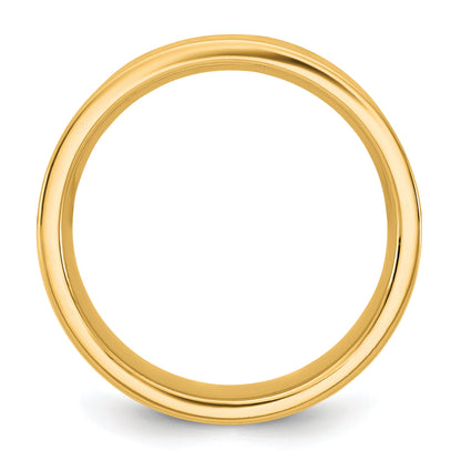 10K Yellow Gold 10Ky 6.5mm Standard Flat Comfort Fit Band Size 9.5