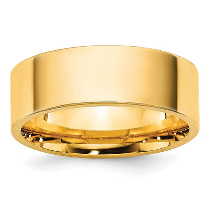 10K Yellow Gold 10Ky 6.5mm Standard Flat Comfort Fit Band Size 8.5