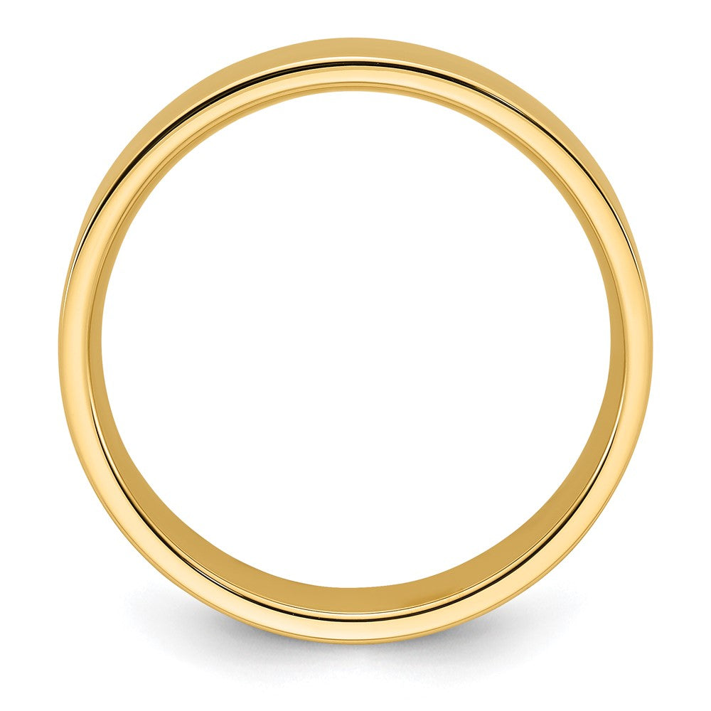 14k Yellow Gold 10mm Standard Weight Flat Comfort Fit Wedding Band Ring