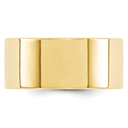 Solid 18K Yellow Gold 10mm Standard Flat Comfort Fit Men's/Women's Wedding Band Ring Size 8.5