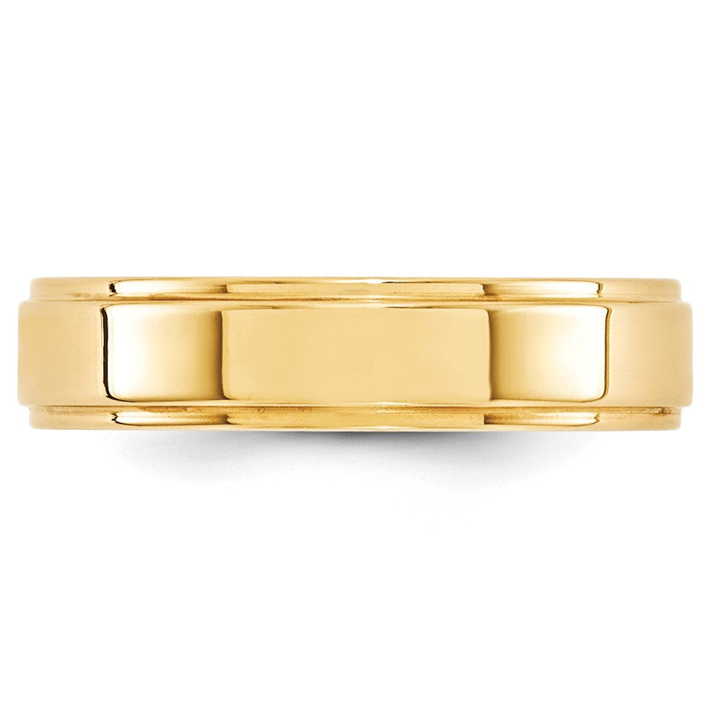 Solid 18K Yellow Gold 5mm Flat with Step Edge Men's/Women's Wedding Band Ring Size 11.5