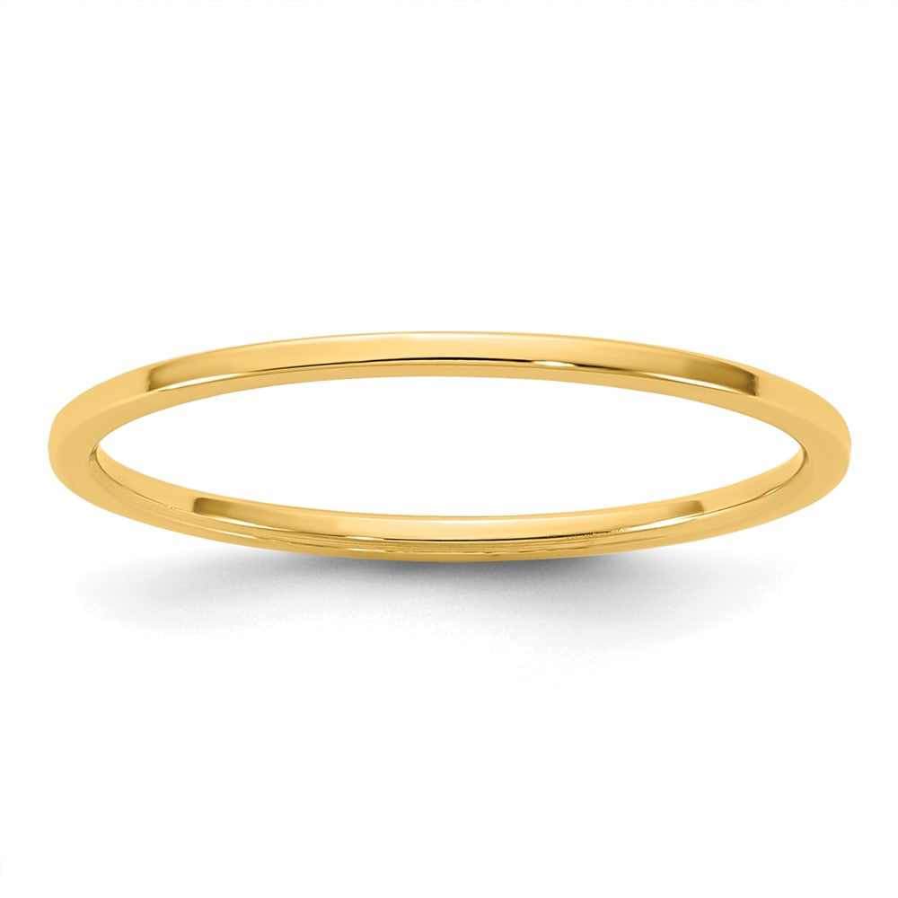 14K Yellow Gold 1mm Lightweight Flat Band