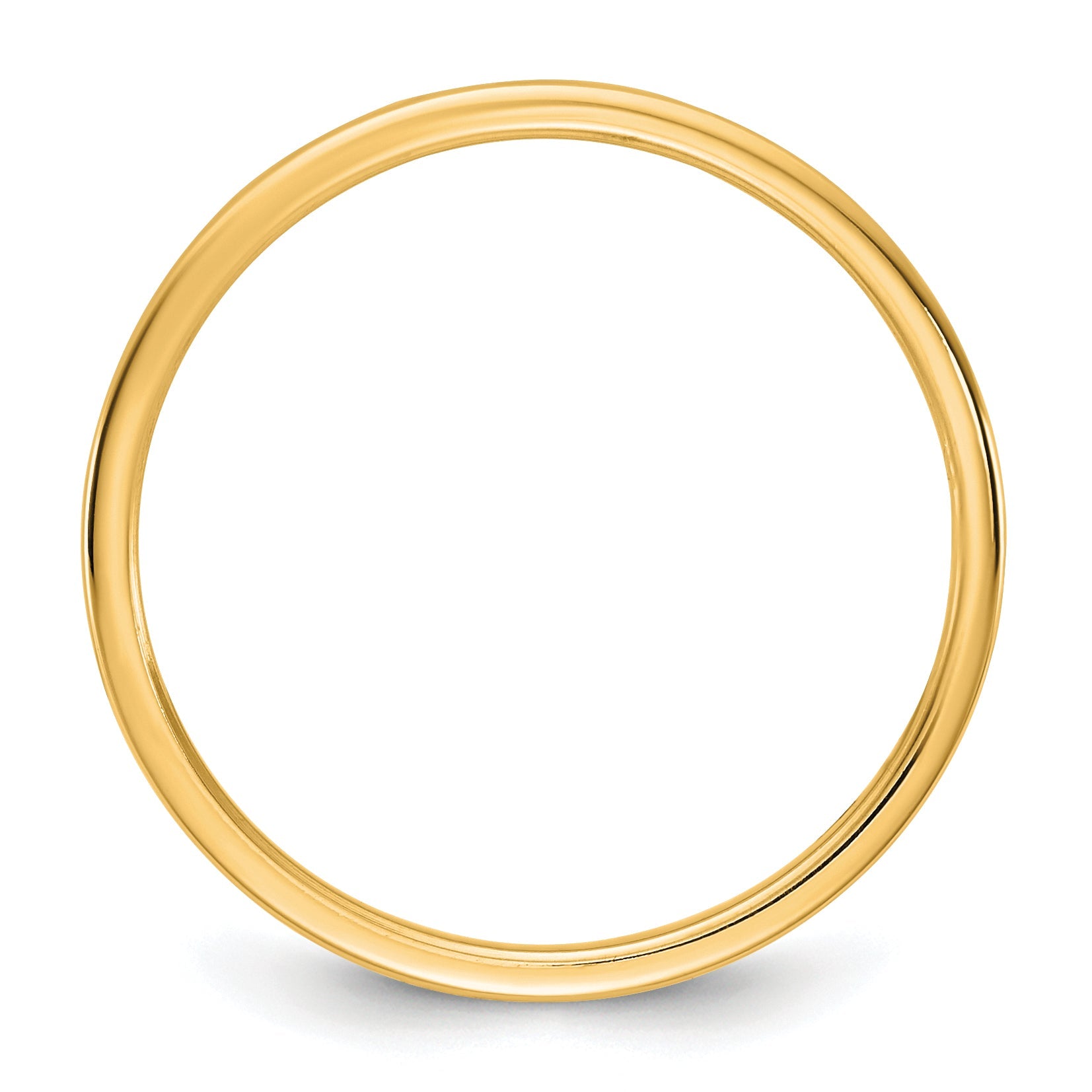 10K Yellow Gold 10Ky 1.5mm Lightweight Flat Band Size 4.5