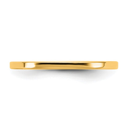 10K Yellow Gold 10Ky 1.5mm Lightweight Flat Band Size 5.5