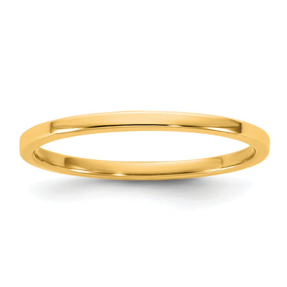 10K Yellow Gold 10Ky 1.5mm Lightweight Flat Band Size 4.5