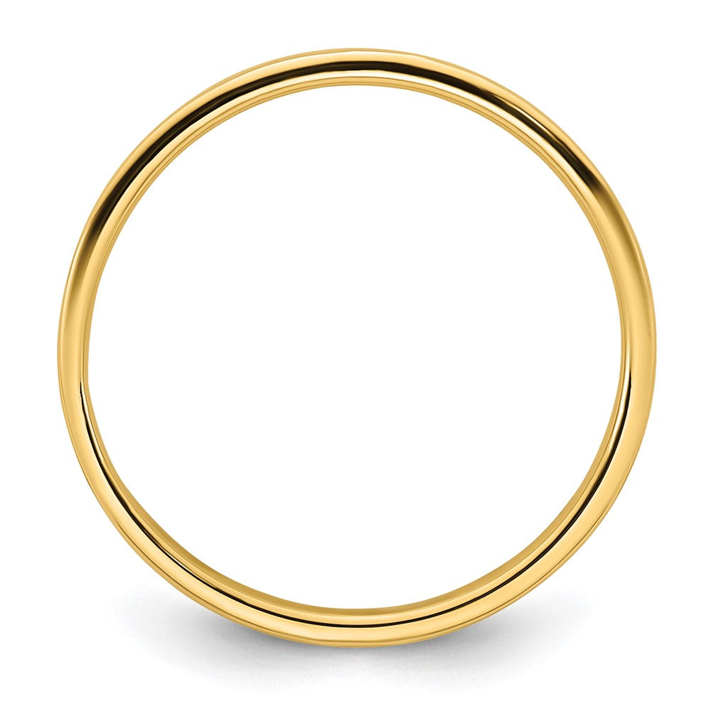 14k Yellow Gold 2mm Lightweight Flat Wedding Band Ring