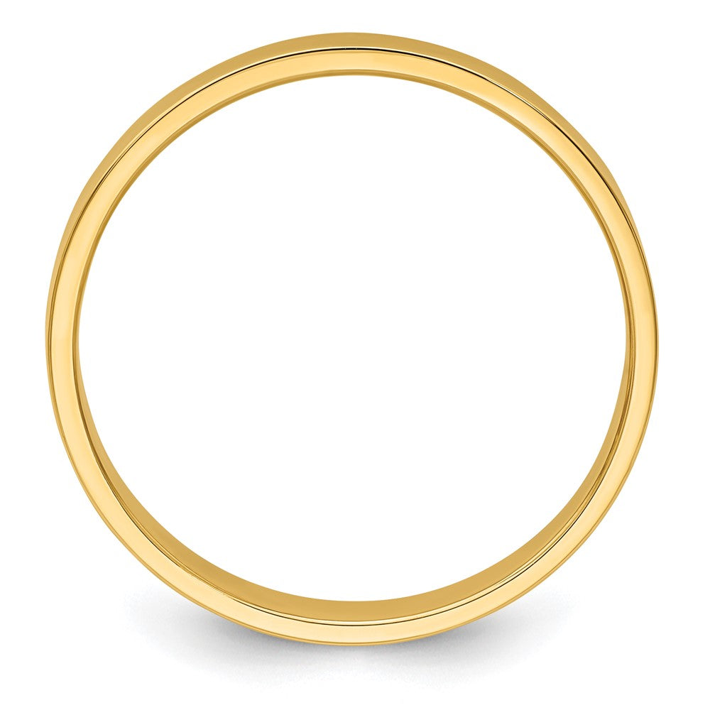 14k Yellow Gold 3mm Lightweight Flat Wedding Band Ring