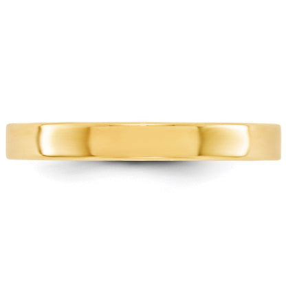 Solid 18K Yellow Gold 3mm Light Weight Flat Men's/Women's Wedding Band Ring Size 10.5