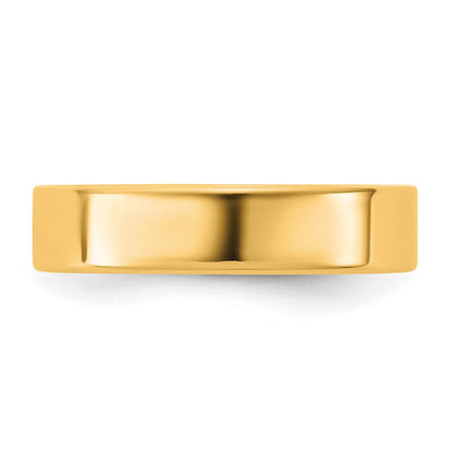 10K Yellow Gold 10Ky 4.5mm Lightweight Flat Band Size 7.5