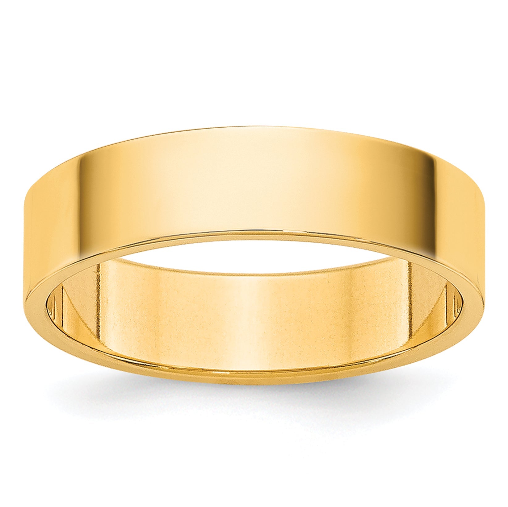 10K Yellow Gold 10Ky 4.5mm Lightweight Flat Band Size 11