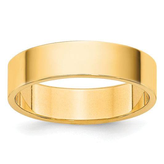 10K Yellow Gold 10Ky 4.5mm Lightweight Flat Band Size 12.5