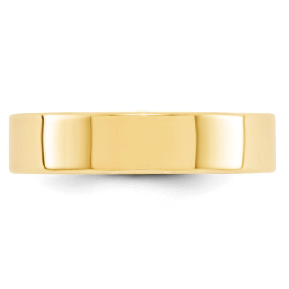 Solid 18K Yellow Gold 5mm Light Weight Flat Men's/Women's Wedding Band Ring Size 9.5