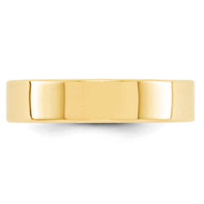 Solid 18K Yellow Gold 5mm Light Weight Flat Men's/Women's Wedding Band Ring Size 6.5