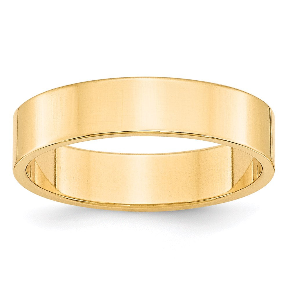 Solid 18K Yellow Gold 5mm Light Weight Flat Men's/Women's Wedding Band Ring Size 6.5