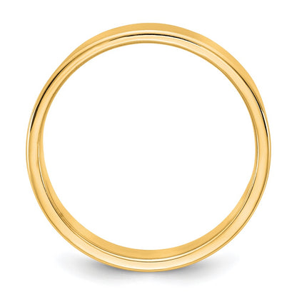 10K Yellow Gold 10Ky 5.5mm Lightweight Flat Band Size 7.5